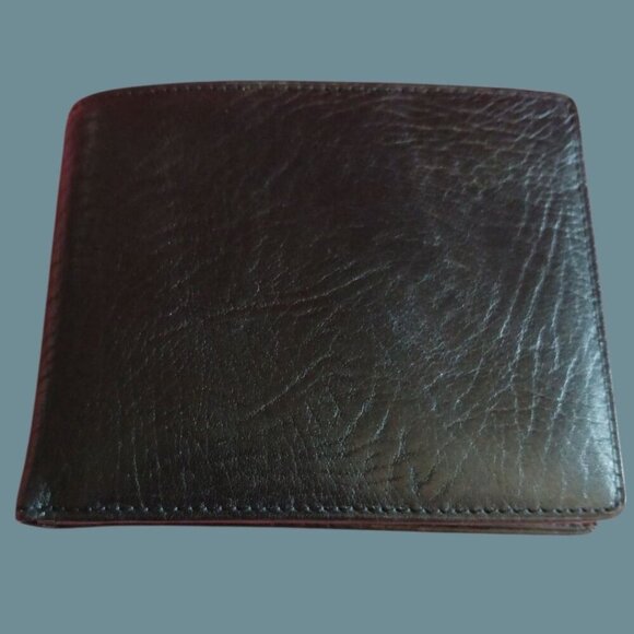 Polo Ralph Lauren Black Leather Bi-Fold Wallet With Box - Picture 1 of 11